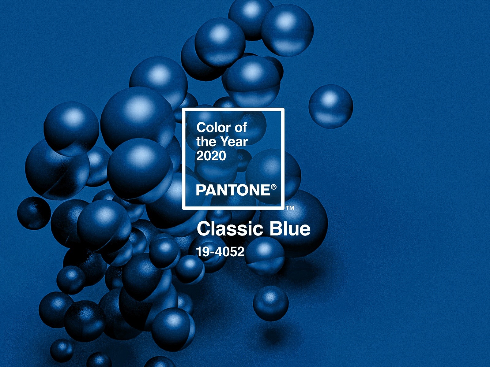 Barva roku Pantone nadčasová klasická modrá