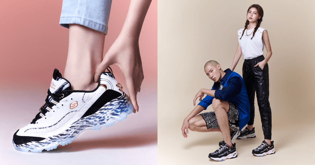 skechers damske cerne zimni bile