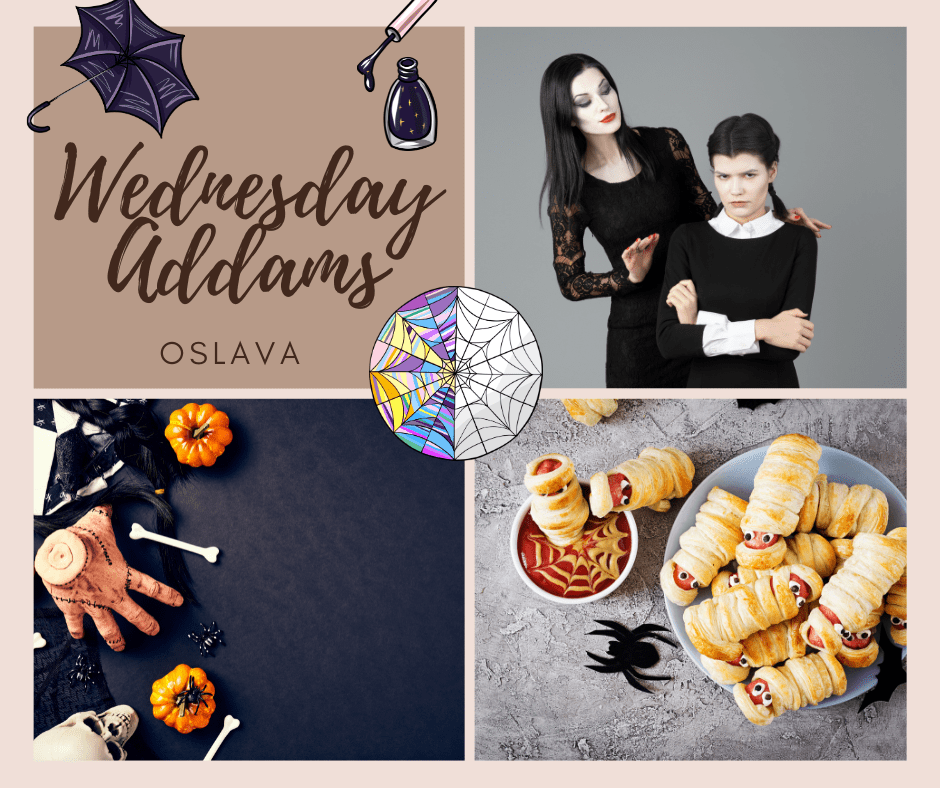 oslava party vecirek ve stylu wednesday addams family napady jidlo (3)
